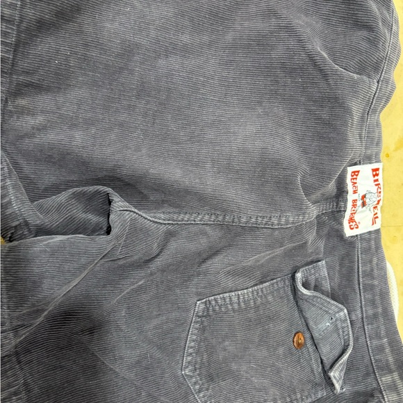 Birdwell Gray Corduroy Shorts with Wooden Buttons - Picture 2 of 4